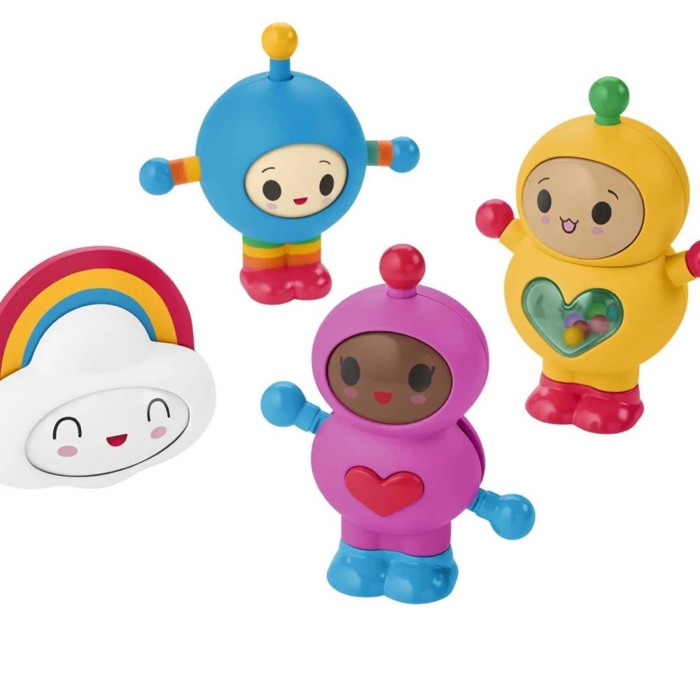 Fisher-Price Happy World Friends Set, Gift Set of 4 Sensory Activity Toys